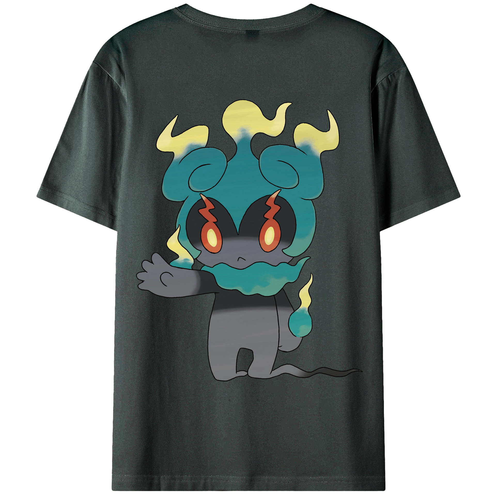 （画像用） ポケットモンスター Pokémon 綿100％ メンズ半袖Tシャツ（バックプリント） 通気性